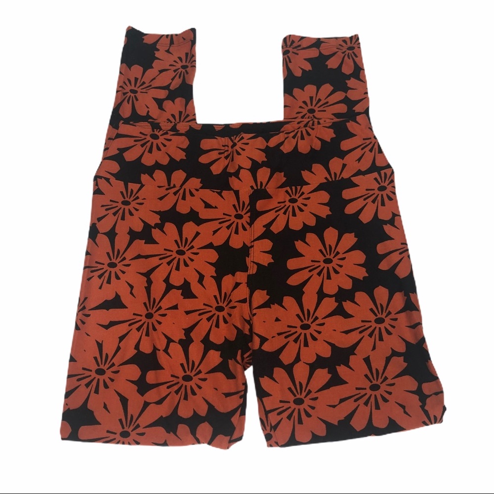 Lularoe Bundle 2 Pairs Orange Patterned Os Legging - image 3